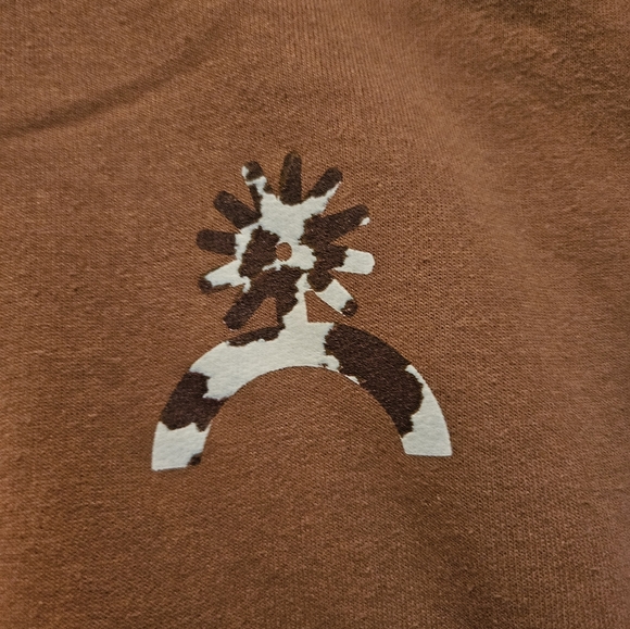 Women's Bronco Western Supply Cow Print Brand Hoodie - Picture 4 of 6